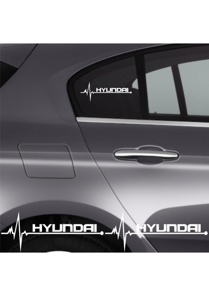 CLK Auto Hyundai Bayon Için Uyumlu Aksesuar Oto Ritim Sticker 2 Adet 20*9 cm 001