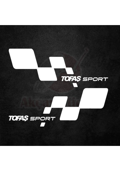 Tofaş Sport Kapı Altı Sag Sol Takım Set Oto Sticker Beyaz 30*11 cm 001