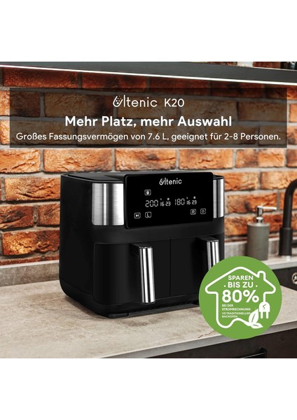 Shark Ninja DZ201 Foodi 8 Quart 6'sı 1 Arada Dualzone 2 Sepetli Hava Fritözü fiyatları