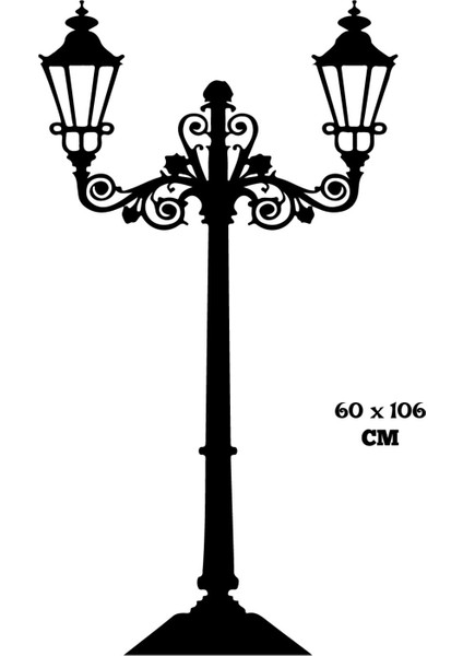 Park Lambası Duvar Sticker Yapıştırma (Sudan ve Nemden Etkilenmez) 001 modelleri