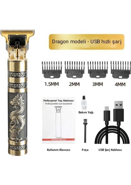 USB Şarjlı Vintage T9 Traş Makinesı