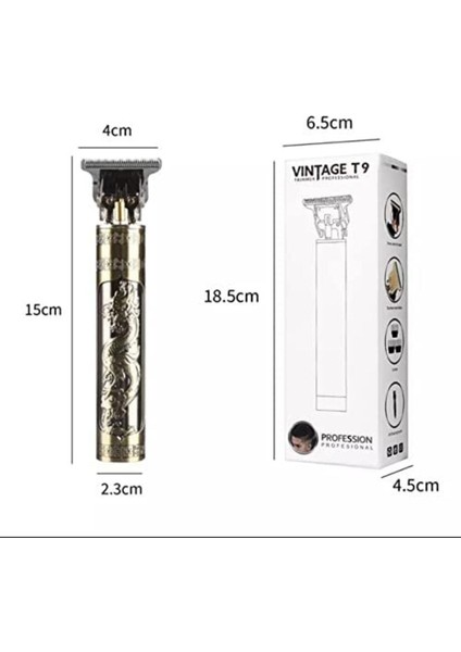 USB Şarjlı Vintage T9 Traş Makinesı
