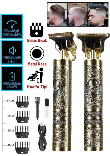 Premium T Bıçak Traş Makinesi Kuaför Berber Makinası Çizim Epilasyon Öncesi Sıfır Kesim