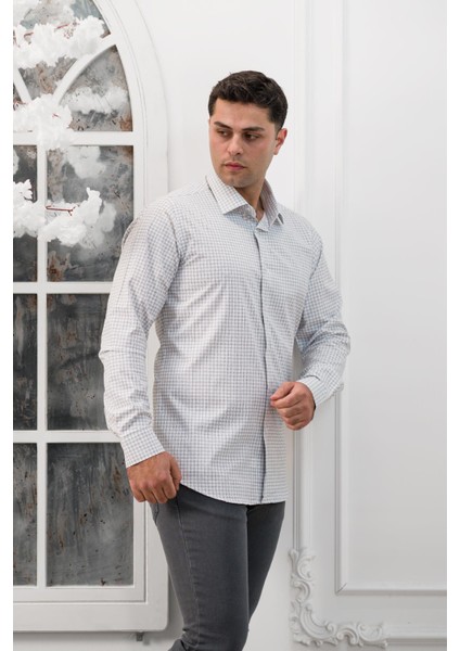 Ekoseli Slimfit Uzun Kollu Erkek Gömlek fiyatları