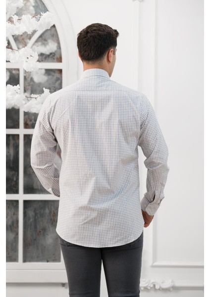 Ekoseli Slimfit Uzun Kollu Erkek Gömlek fırsatları