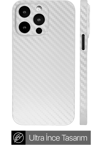 Apple iPhone 13 Pro Telefon Kılıfı Carbon Beyaz