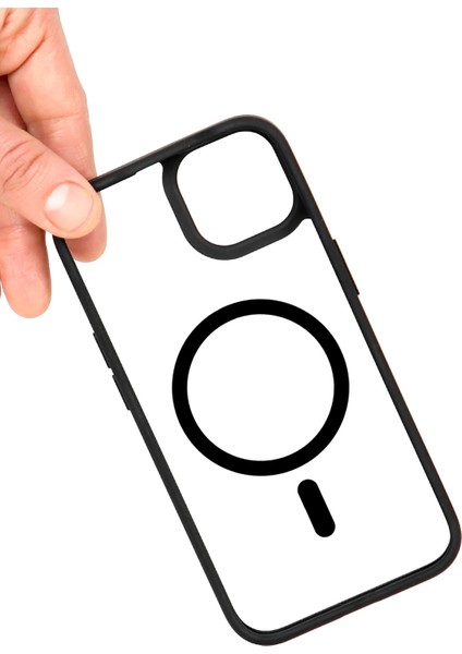 Apple iPhone 15 Telefon Kılıfı Magsafe Bold Siyah modelleri