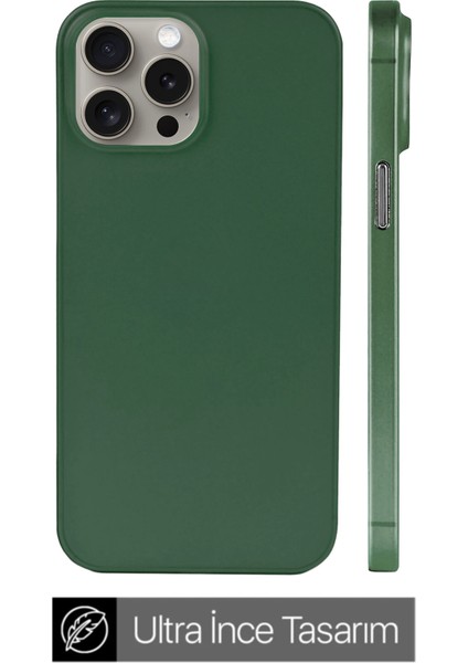 Apple iPhone 15 Pro Ultra Ince Telefon Kılıfı Yeşil