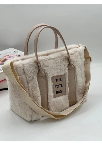 The Tote Bag Peluş Askılı Kadın El ve Omuz Çantası