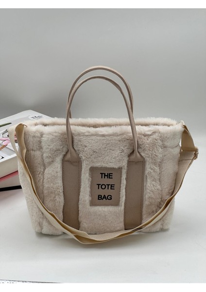 The Tote Bag Peluş Askılı Kadın El ve Omuz Çantası