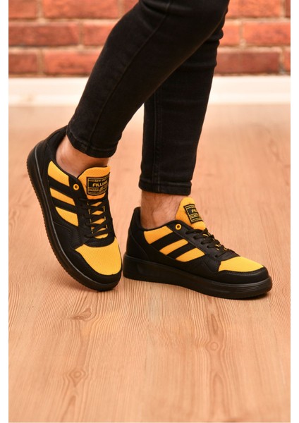 Fileli Casual Bağcıklı Terletmez Esnek Hafif Sneaker Erkek Spor Ayakkabı