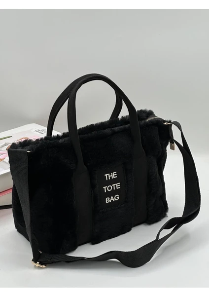 The Tote Bag Peluş Askılı Kadın El ve Omuz Çantası