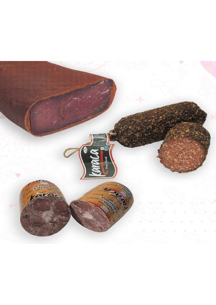 Osmanlı Sucuk 250 gr Yağsız Sırt Pastırma 250 gr Blok Dana Kavurma 250 gr