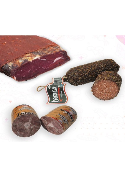 Osmanlı Sucuk 250 gr Çemensiz Sırt Pastırma 250 gr Blok Dana Kavurma 250 gr