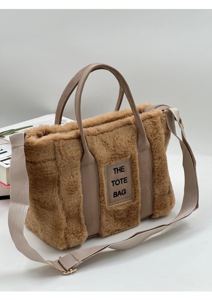 The Tote Bag Peluş Askılı Kadın El ve Omuz Çantası