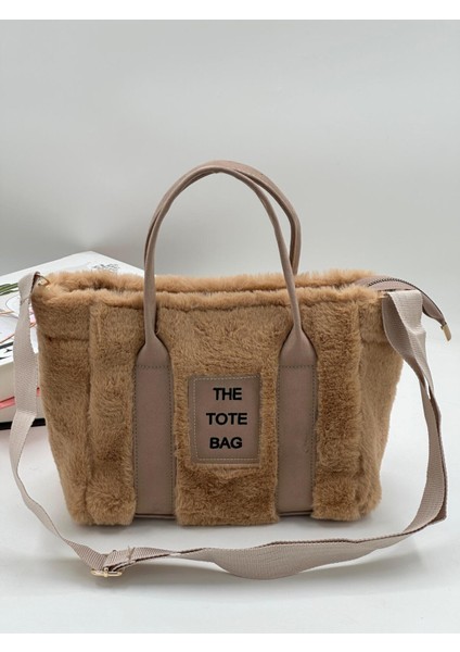 The Tote Bag Peluş Askılı Kadın El ve Omuz Çantası