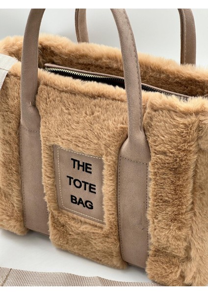 The Tote Bag Peluş Askılı Kadın El ve Omuz Çantası