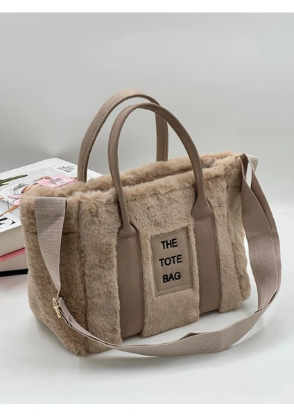 The Tote Bag Peluş Askılı Kadın El ve Omuz Çantası