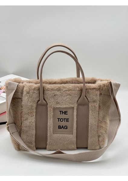 The Tote Bag Peluş Askılı Kadın El ve Omuz Çantası