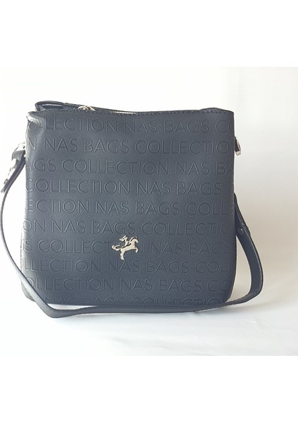 NS1311 Model Nas Bag Siyah Renk Gofraj Detaylı Kadın El ve Omuz Çantası