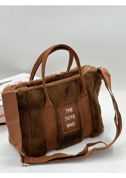 The Tote Bag Peluş Askılı Kadın El ve Omuz Çantası