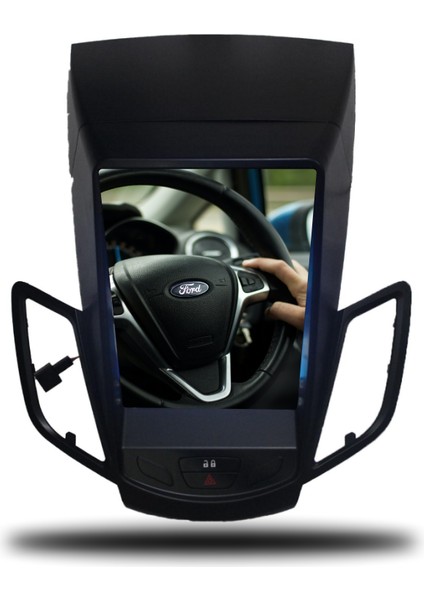 Ford Fiesta Tesla Ekran Android Carplay Multimedya 2013-2014 6gb Ram + 128GB Hafıza + 8 Çekirdek