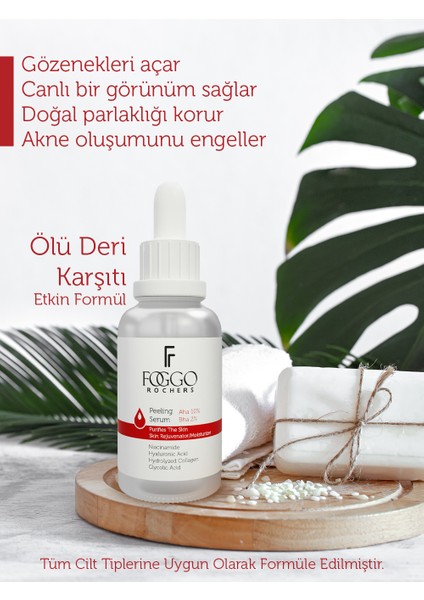 Peeling Cilt Yenileyici Serum, %10 Aha, %2 Bha, Niacinamide, Glycolic Acid, Defne Yaprağı, 30 ml modelleri
