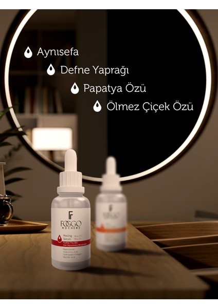 Peeling Cilt Yenileyici Serum, %10 Aha, %2 Bha, Niacinamide, Glycolic Acid, Defne Yaprağı, 30 ml indirimleri
