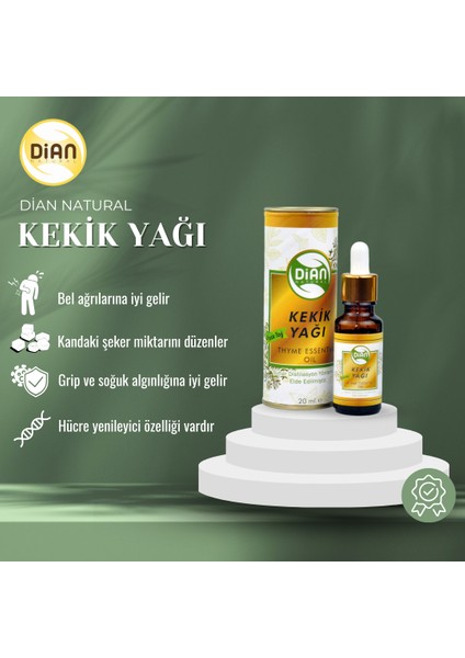 Organik Kekik Yağı 20 Ml - %100 Saf Doğal Organic Oregano Oil