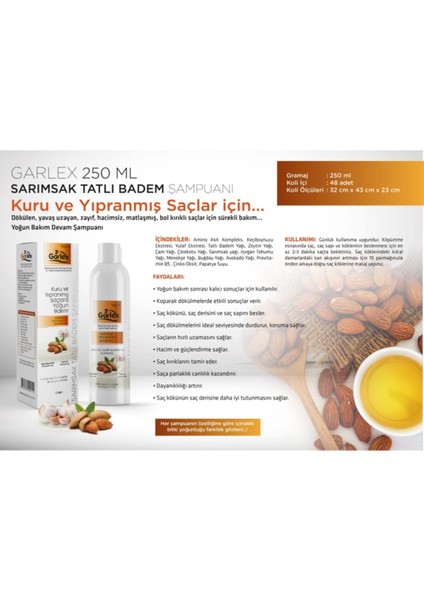 Sarımsak & Tatlı Badem Şampuanı 250 ml