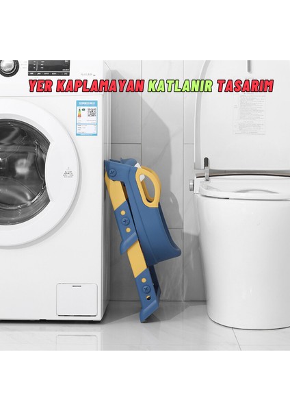 Çocuk Merdivenli Klozet Adaptörü Yükseklik Ayarlı Pratik Tuvalet Eğitici Klozet Oturak modelleri