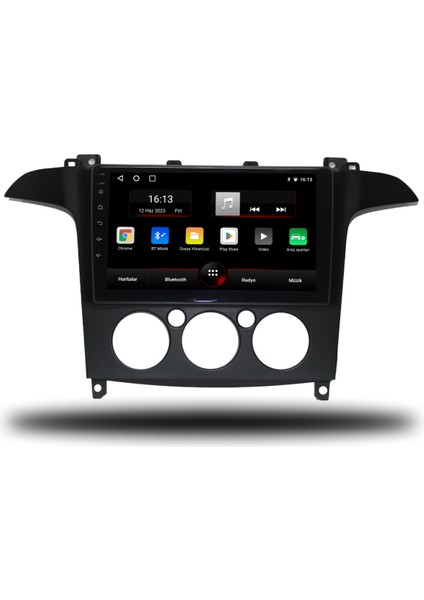 Ford S-Max Android Carplay Multimedya 2006-2014 Manuel Klima 6gb Ram + 128GB Hafıza + 8 Çekirdek fiyatları