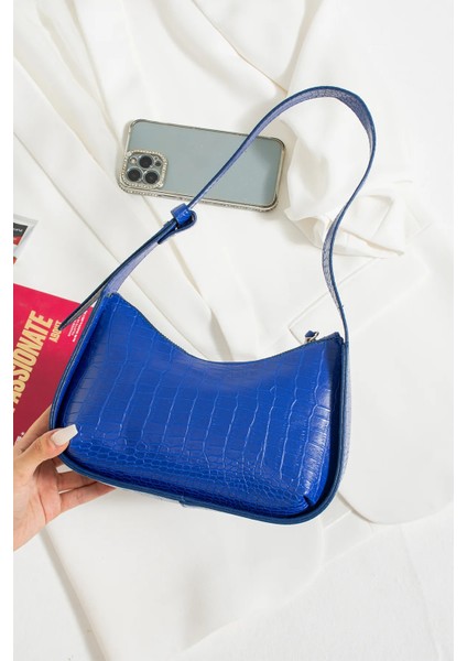 Kadın Kroko Desenli Baget El Çantası modelleri