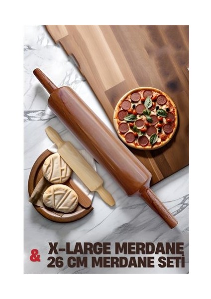12 Li Set 50 cm X-Large Pizza Merdane Woodyard Design