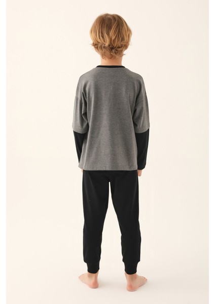 New York Lacivert Erkek Çocuk Uzun Kol Pijama Takım fırsatları