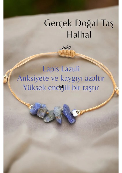 NBS Beautiful Naturel Stones Lapis Lazuli Doğal Taş Halhal 888LAPHALL777