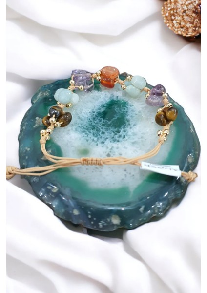 Akrep Burcu Doğal Taş Bileklik ( Ametist , Kaplan , Amazonit , Akik ) 520AKREPP777 fiyatları