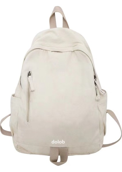 Retro Yıkanmış Kanvas Çanta, Basit Büyük Kapasiteli Sırt Çantası, Ortaokul ve Lise Üniversite Öğrencisi Okul Çantası, Kadın Açık Hava Seyahati Sırt Çantası (Yurt Dışından)