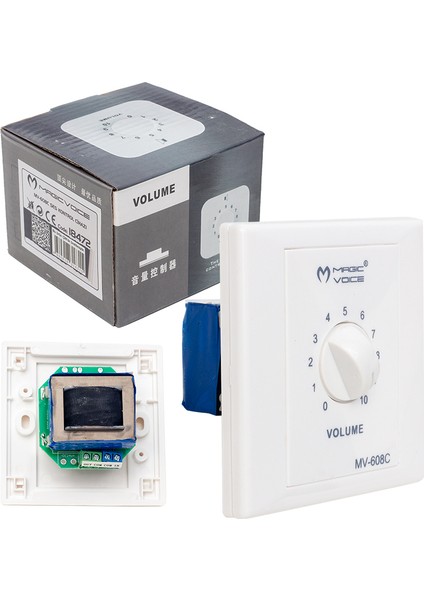 Magıcvoıce MV-608C 50 Watt Dimer Trafolu Priz Tip Volume Kontrol Cihazı