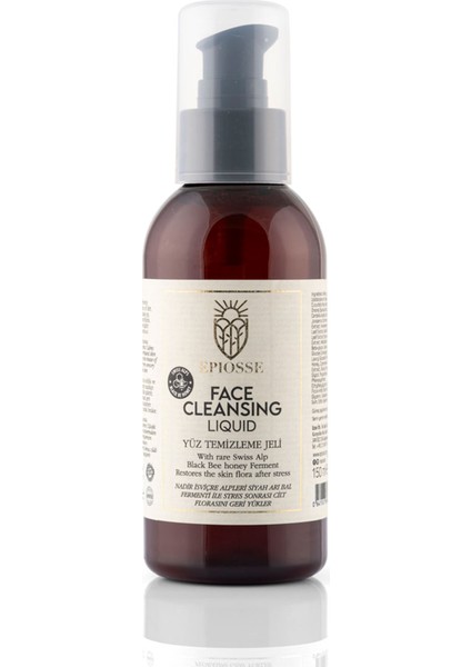 Face Cleansing Liquid Siyayh Arı Balı Içerikli Kolajen Üretimi Destekleyici Cilt Temizleme Jeli 150ML