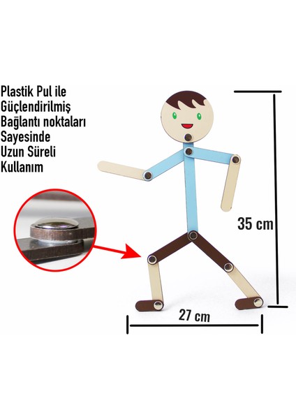 Erkek Figür Ahşap Çöp Adam Montessori Yapboz Aktivite Eğitici Ahşap Oyuncak modelleri