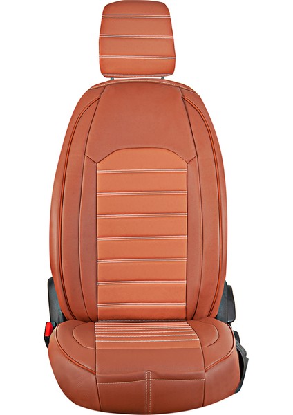 Dodge Nitro Uyumlu Lüks Deri Oto Koltuk Kılıfı Ön/arka 5li Set Original Tarçın