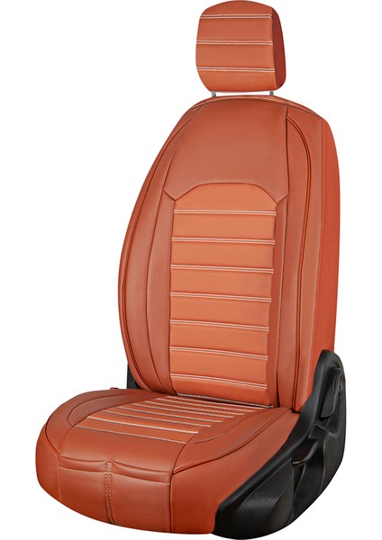 Dodge Nitro Uyumlu Lüks Deri Oto Koltuk Kılıfı Ön/arka 5li Set Original Tarçın