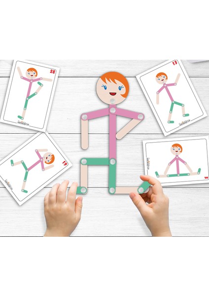 Kız Erkek Figür Ahşap Çöp Adam Montessori Yapboz Aktivite Eğitici Ahşap Oyuncak fiyatları