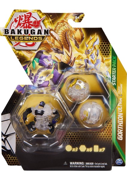 Diamond Gorthion Ultra, Diamond Viloch ve Diamond Leonidas ile Bakugan 2023 Başlangıç 3'lü Paket