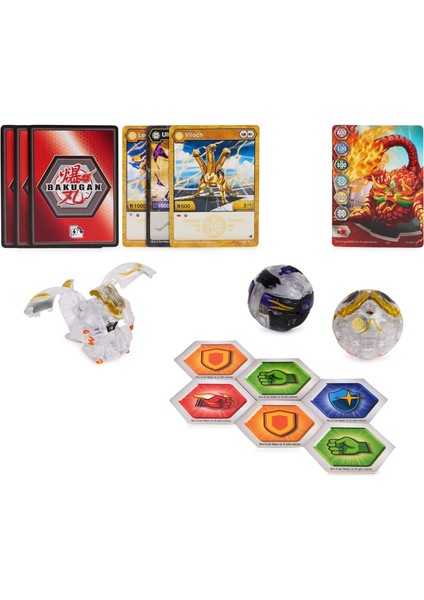 Diamond Gorthion Ultra, Diamond Viloch ve Diamond Leonidas ile Bakugan 2023 Başlangıç 3'lü Paket