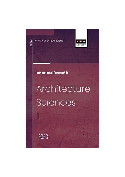 International Research In Architecture Sciences 2 - Eda Selçuk