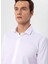Slim Fit Klasik Yaka Armürlü Beyaz Erkek Gömlek GM2024700396 5