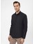 Slim Fit Klasik Yaka Düz Siyah Erkek Gömlek GM1007100547 1