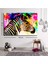 Dekoratif Baskı Illüstrasyon Zebra Pop Art Kanvas Tablo 1